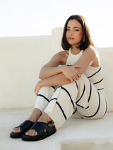 MELEN EMBOSSED LEATHER DARK