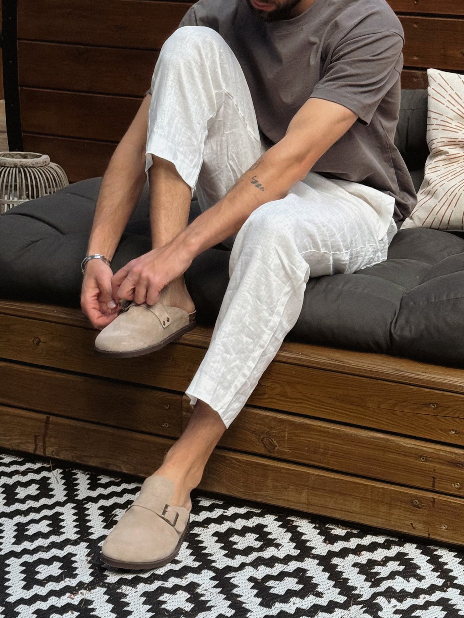 IZAR VELOUR TAUPE MAN